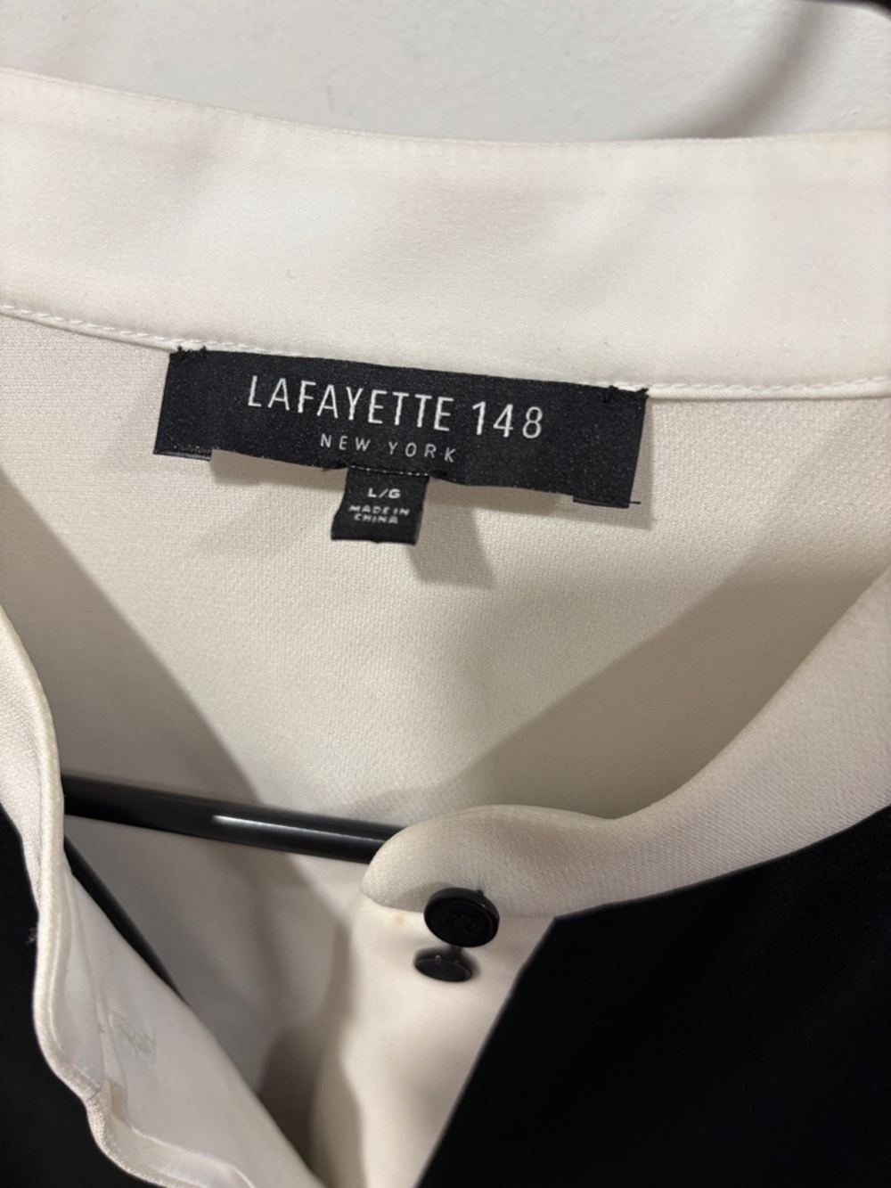 Lafayette 148 New York color-block blouse - Picture 2 of 6
